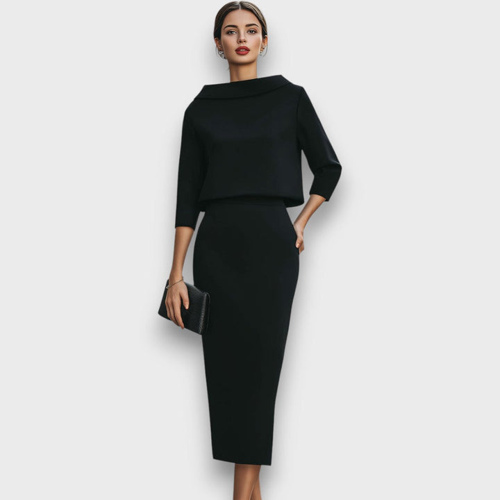 Elona – Tailored Two-Piece with Architectural Ease