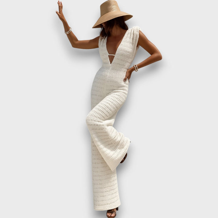 Isaline – Summer Jumpsuit with Macramé Details