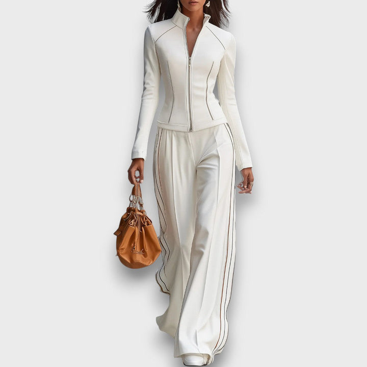 Elvienne – Color-Block Tailored Set