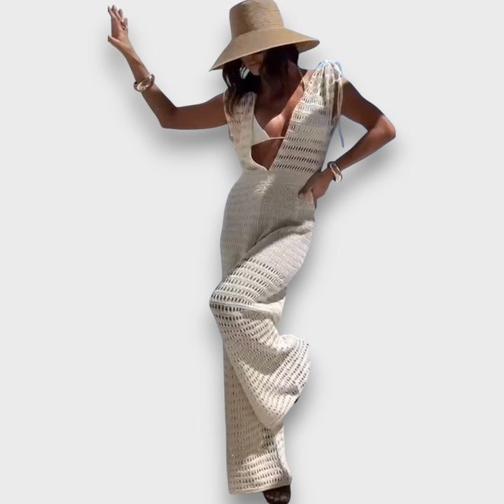 Isaline – Summer Jumpsuit with Macramé Details