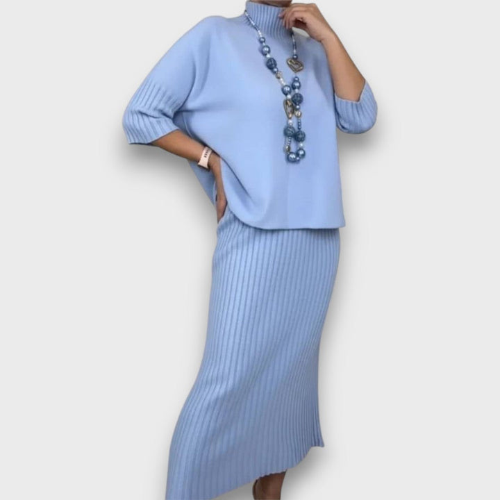 Elenora – Knitted Turtleneck Set