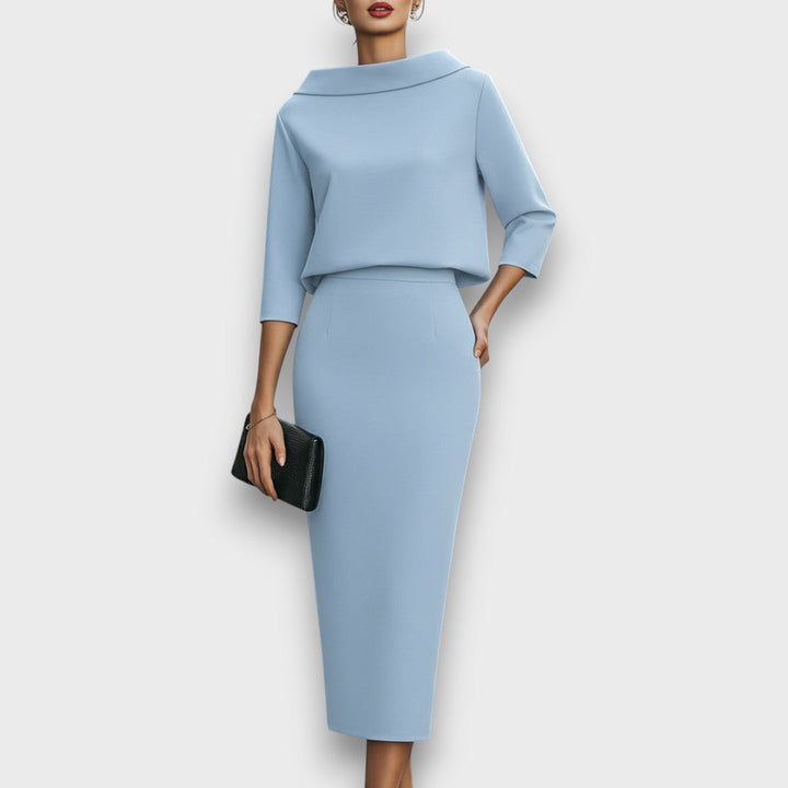 Elona – Tailored Two-Piece with Architectural Ease