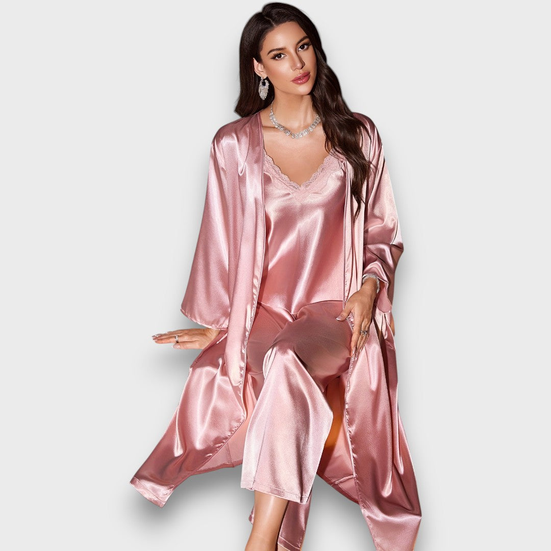 Isalyn – Satin Three-Piece Lounge Set