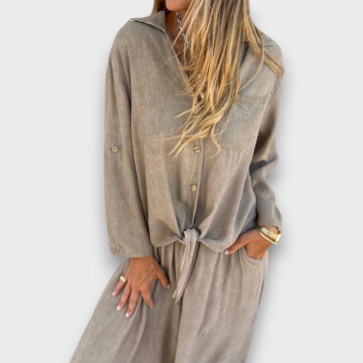 Soren – Two-Piece Set with Oversized Shirt and Wide Pants
