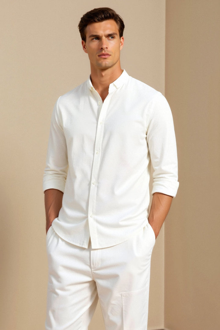 Old Money Cotton Long Sleeve Shirt