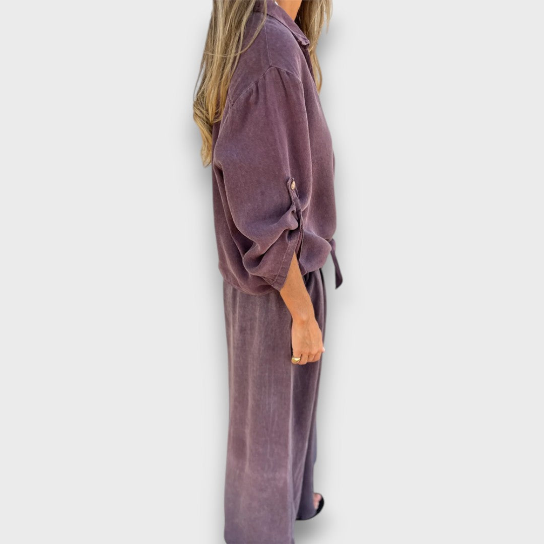Soren – Two-Piece Set with Oversized Shirt and Wide Pants
