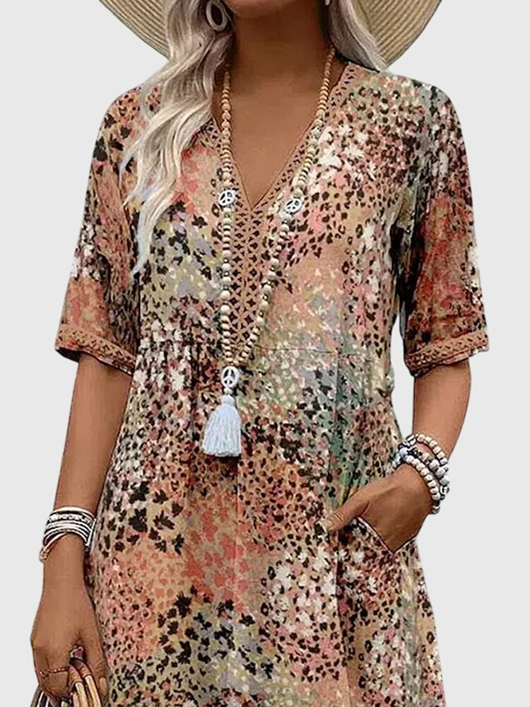 Bella | Elegant Floral Midi Dress