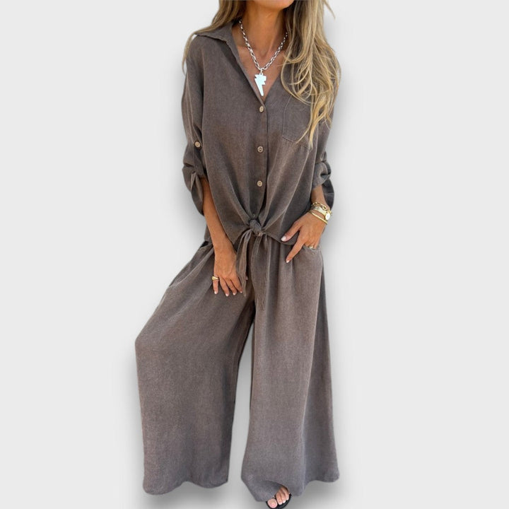Soren – Two-Piece Set with Oversized Shirt and Wide Pants