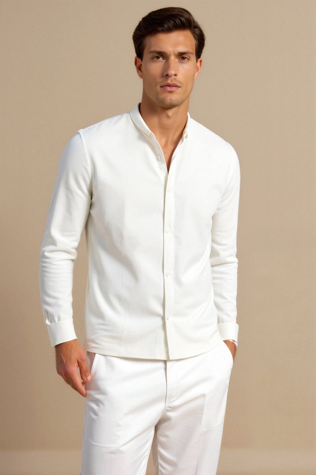 Old Money Cotton Long Sleeve Shirt