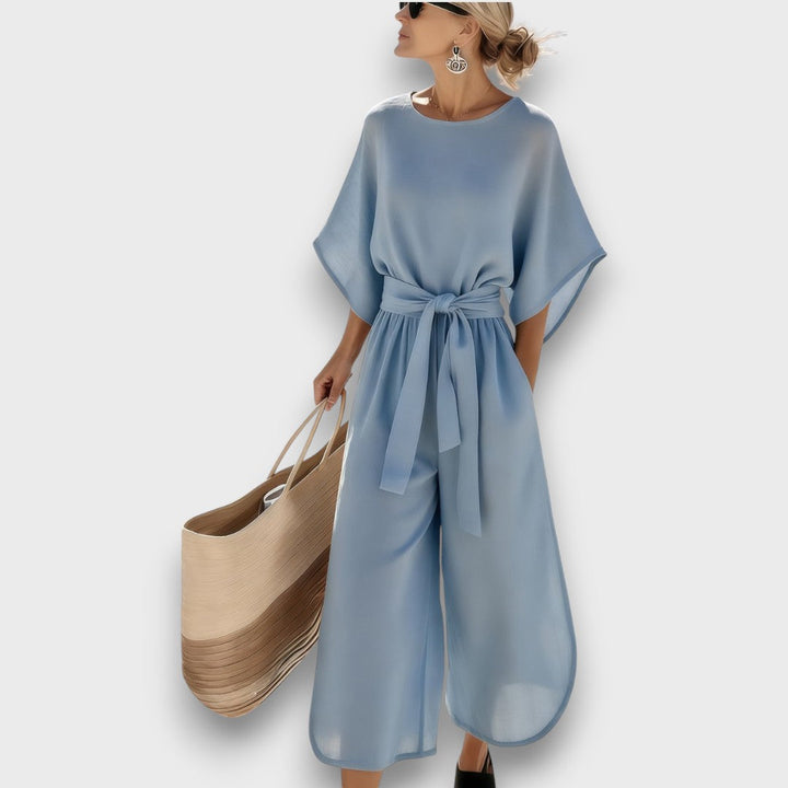 Avelina – Summer Jumpsuit with Waist Belt