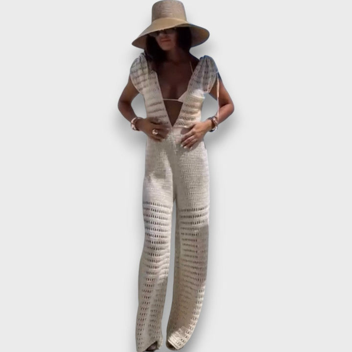 Isaline – Summer Jumpsuit with Macramé Details
