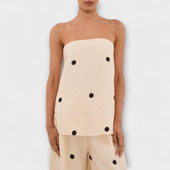 Milana – Polka Dot Set with Off-the-Shoulder Top