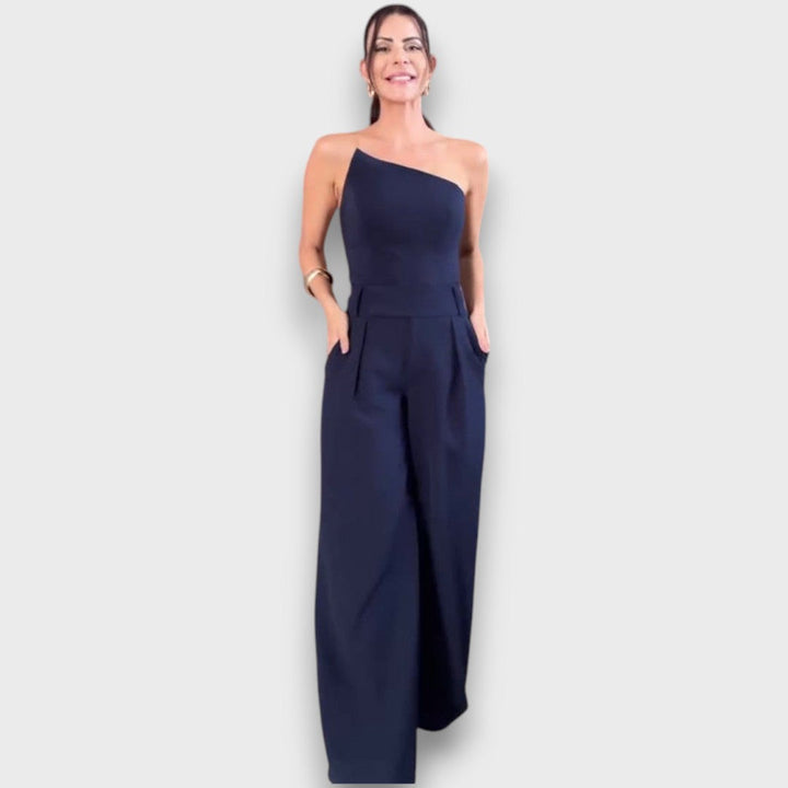 Kuma – Asymmetrical Jumpsuit in Quiet Balance