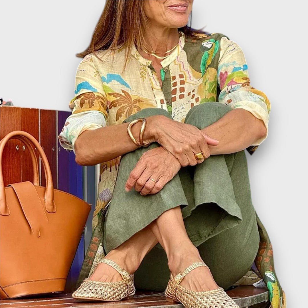 Amaril – Two-Piece Set with Tropical Print