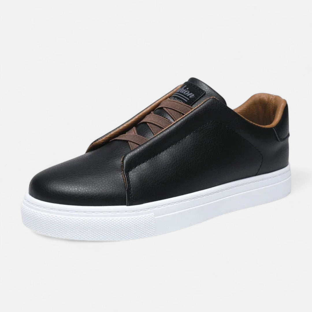 Marcus | Premium Leather Slip-On Sneakers for Men